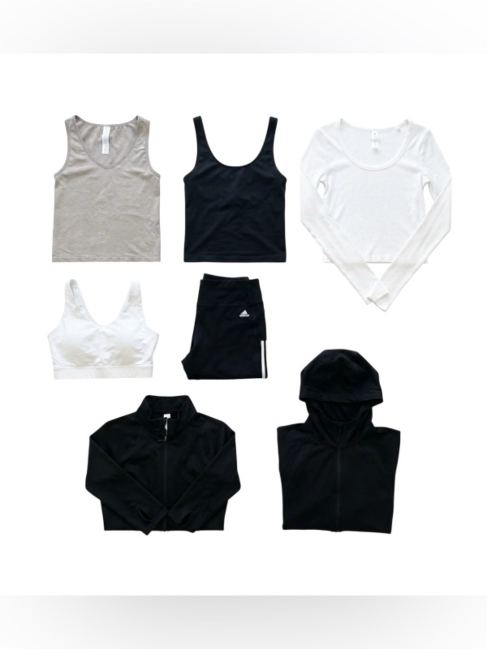 7 piece loungewear activewear woman’s tops sweatshirts tanks leggings sz S/M